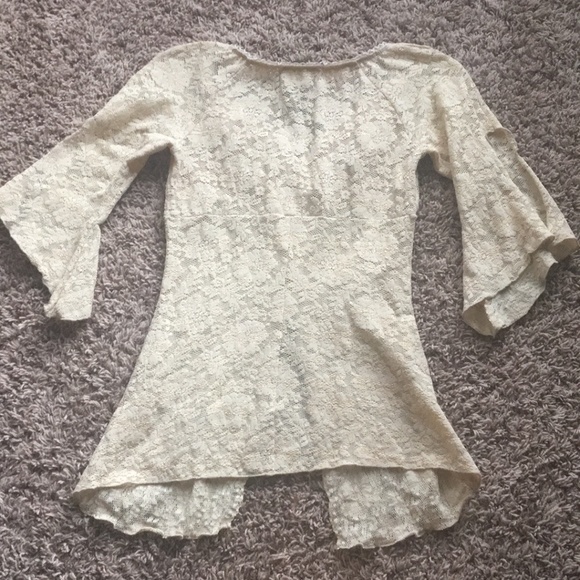 Vintage 90's Bebe floral lace wrap top - Picture 11 of 15